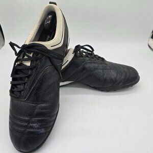 Adidas Adi Nova Turf soccer cleat, black uppers with white trim US Men's 10.5
